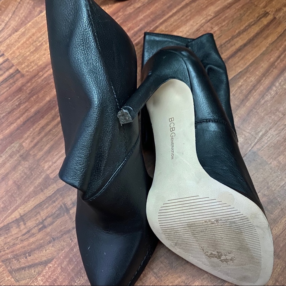 Bcbgeneration Valor Black Leather Bootie - image 8